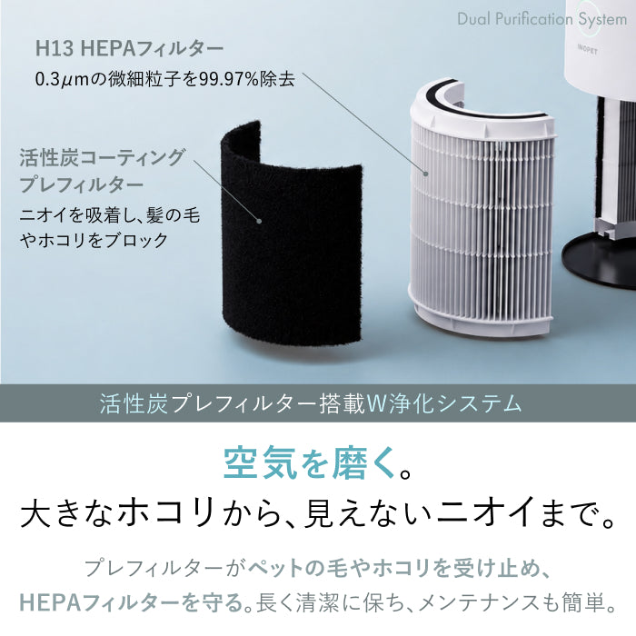 【純正H13 HEPA×活性炭プレのセット】AIRPETIX交換フィルター