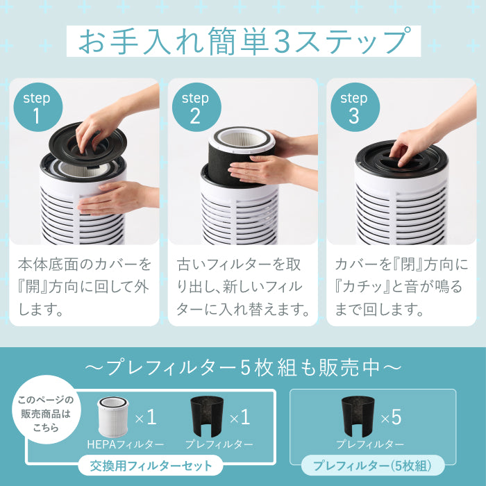 【純正H13 HEPA×活性炭プレのセット】AIRPETIX交換フィルター
