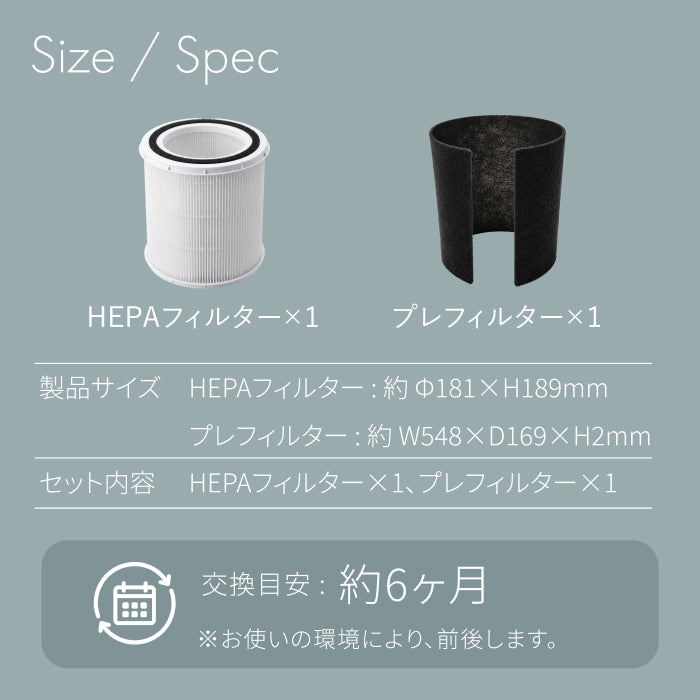【純正H13 HEPA×活性炭プレのセット】AIRPETIX交換フィルター